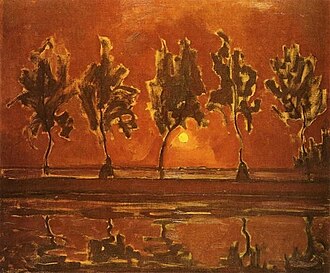 Trees by the Gein at Moonrise