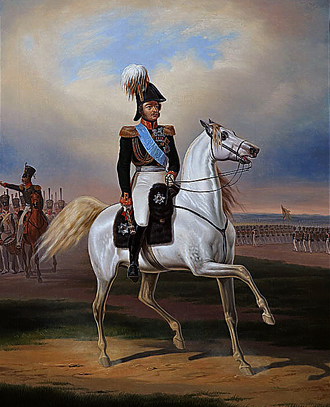 Equestrian portrait of Mr. Paskiewicz
