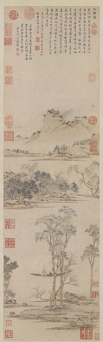 明文徵明江南春图　轴